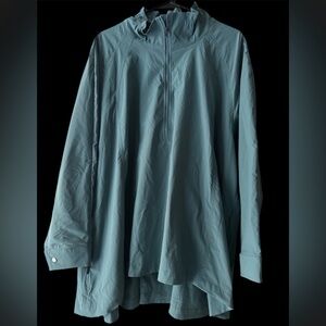 Athleta Sage Green Asymmetrical Zip Sweatshirt